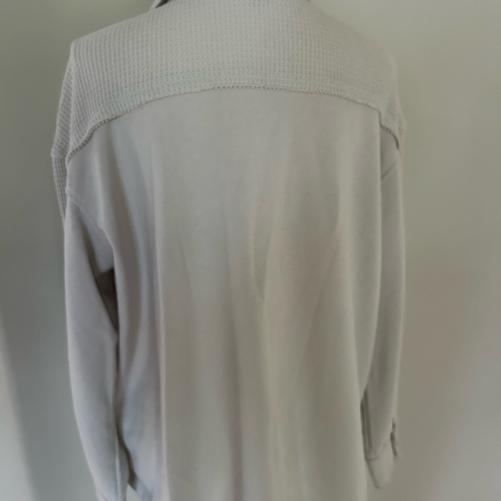 Como Vintage Beige Utility Jacket with Waffle Knit Size Medium - Picture 4 of 8